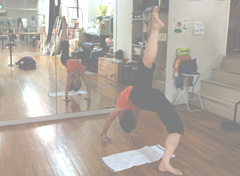 バーでのストレッチ